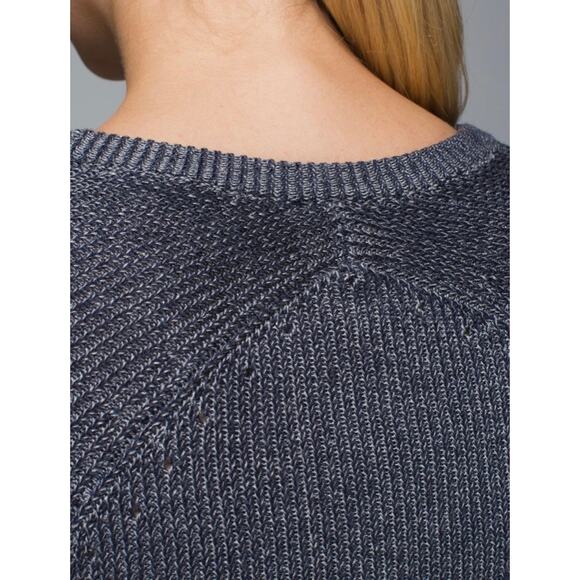 Lululemon Cabin Yogi Long Sleeve Boolux Sweater Inkwell Heather Gray Blue XS/ 2* - Picture 8 of 16